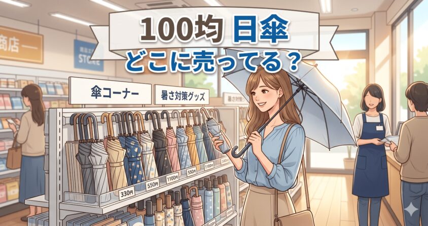 100均の日傘はどこで買える？ダイソー・キャンドゥの遮光率や売り場を解説