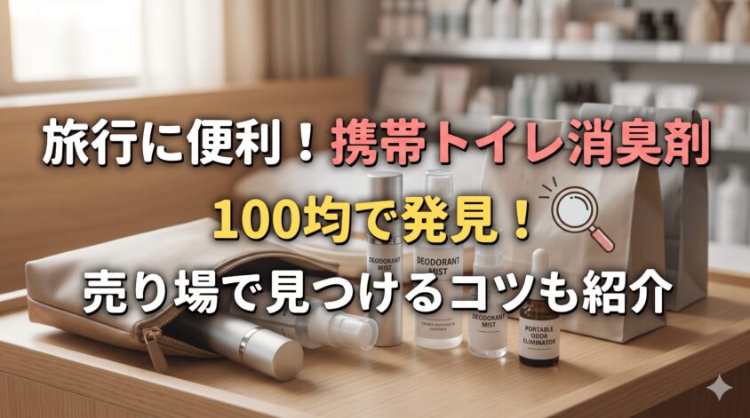 旅行に便利な携帯トイレ消臭剤は100均のどこで買える？売り場で見つけるコツを調査