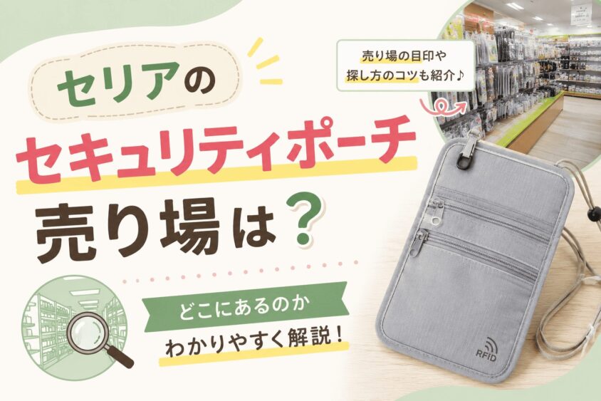 セリアのセキュリティポーチ売り場は2箇所ある！旅行用と磁気不良対策